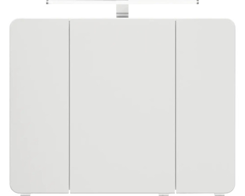 Weißer Waschbeckenunterschrank mit LED-Beleuchtung