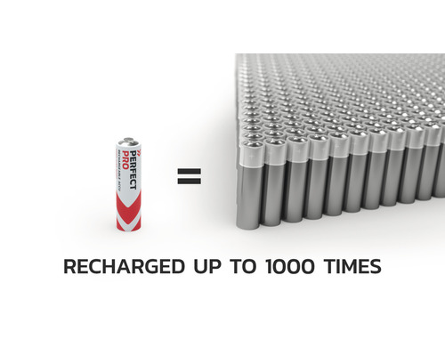Perfect Pro Akku, bis zu 1000 Mal wiederaufladbar