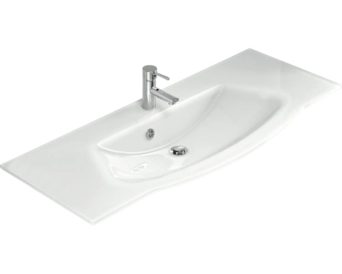 Waschtisch mit Armatur und Ablaufgarnitur