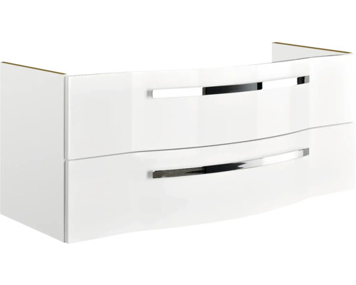 Waschtischunterschrank mit zwei Schubladen und Griffen
