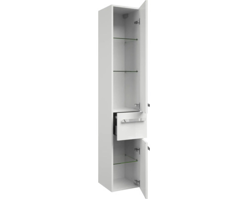 Badezimmer Hochschrank mit Schublade, Türen und Glasablagen