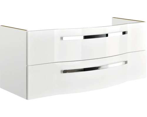 Waschtischunterschrank mit zwei Schubladen und Griffen