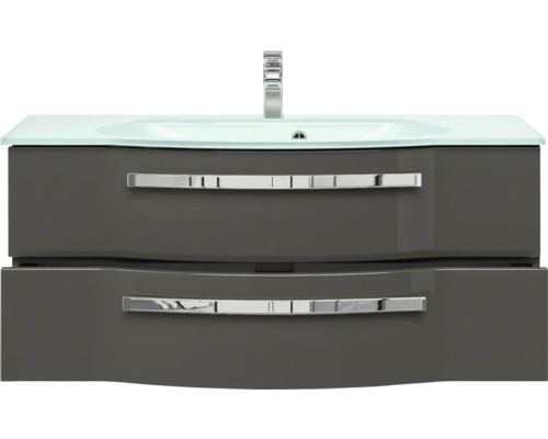 Waschtischunterschrank mit zwei Schubladen und Waschbecken