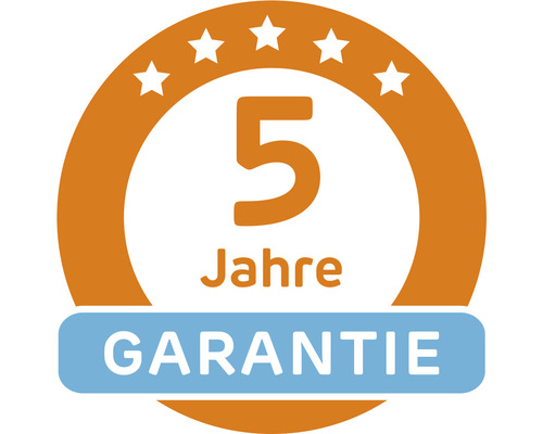 Symbol für 5 Jahre Garantie