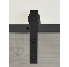 Pertura Schiebetür-Komplettset Yorick X-Brace grau inkl. Laufschiene mit Rolle,Griff-Set (Sondermaße B:450-1200 mm, H:1500-2500 mm)-thumb-3
