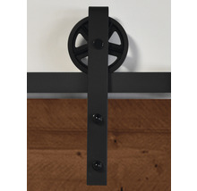 Pertura Schiebetür-Komplettset Yorick Wales braun inkl. Laufschiene mit Speichenrad,Griff-Set (Sondermaße B:450-1200 mm, H:1500-2500 mm)-thumb-4