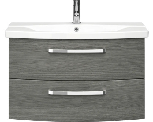 Waschtischunterschrank mit zwei Schubladen und Aufsatzwaschbecken