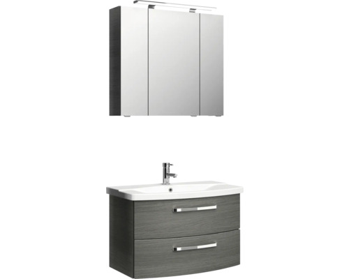 Waschtischunterschrank mit Waschbecken und Spiegelschrank für das Badezimmer