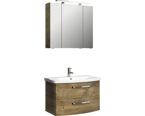 Waschtisch mit Unterschrank und Spiegelschrank für das Badezimmer