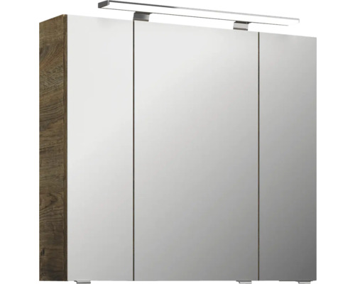 Spiegelschrank mit drei Türen und Beleuchtung