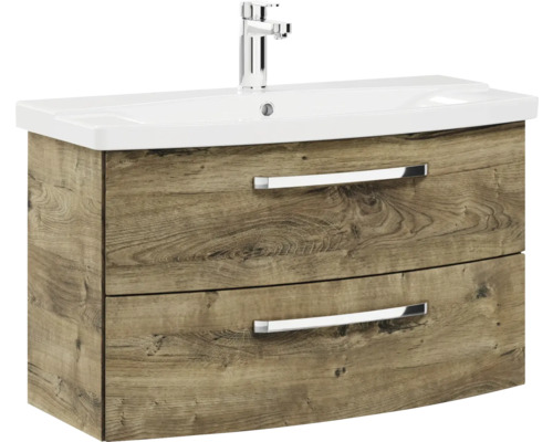 Waschtischunterschrank mit zwei Schubladen und Waschbecken