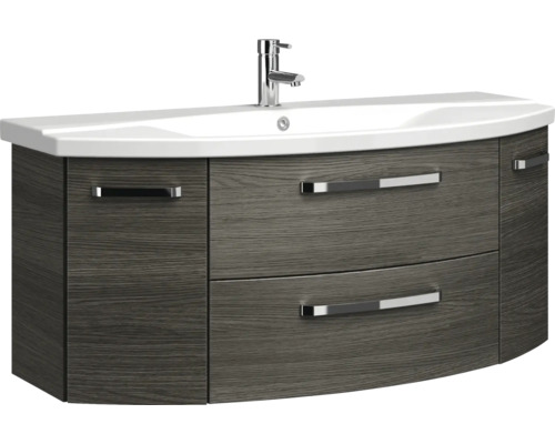 Waschtischunterschrank mit zwei Schubladen und einem Waschbecken