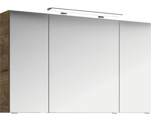 Spiegelschrank mit Beleuchtung und Holzdekor