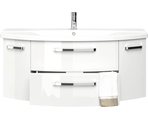 Waschtischunterschrank mit zwei Schubladen, Waschbecken und Armatur