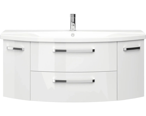 Waschtischunterschrank mit Waschbecken und zwei Schubladen