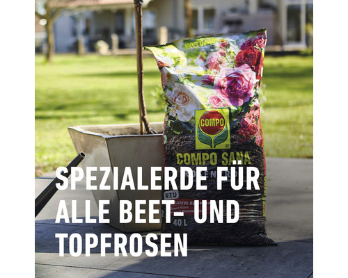 Sack Blumenerde für Beet- und Topfrosen