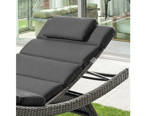 Gepolsterte Gartenliege mit Kopfkissen