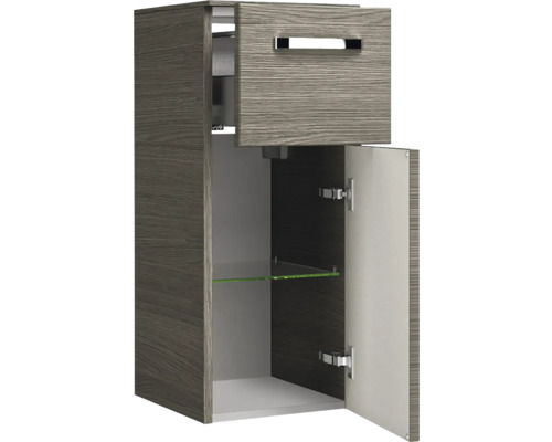 Badschrank mit Schublade, Tür und Glasablage