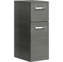 Badmöbel-Set Pelipal Serie 4010 BxHxT 114 x 200 x 45 cm Frontfarbe graphit struktur quer Badmöbelset 5-teilig und mehr mit Waschtisch Keramik weiß und Keramik-Waschtisch Waschtischunterschrank Spiegelschrank mit LED-Beleuchtung Unterschrank