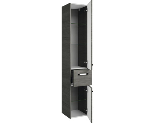 Hochschrank mit Schublade und offenen Türen