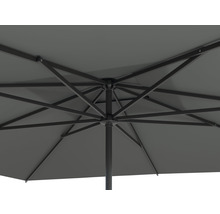 Sonnenschirm Ampelschirm Soluna Ø 300 cm Polyester (PES) dunkelgrau-thumb-2 Sonnenschirm Ampelschirm Soluna Ø 300 cm Polyester (PES) dunkelgrau-thumb-2
