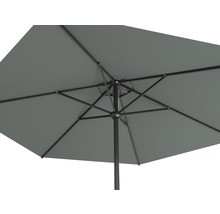 Mittelstockschirm SOLUNA Cessy Ø 300 cm dunkelgrau mit UV-Schutz 80, wasserabweisende Polyesterbespannung