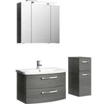 Badezimmer-Set mit Spiegelschrank, Waschtisch und Unterschrank