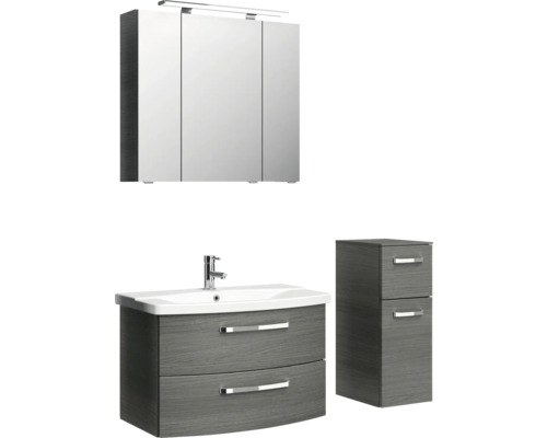 Badezimmer-Set mit Spiegelschrank, Waschtisch und Unterschrank