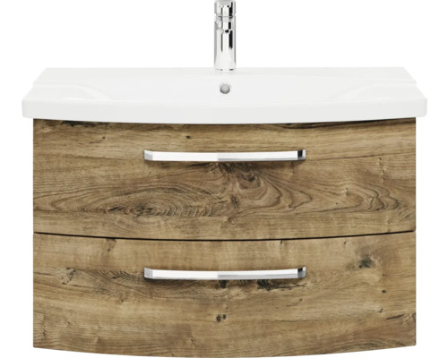 Waschtischunterschrank mit zwei Schubladen, Waschbecken und Armatur