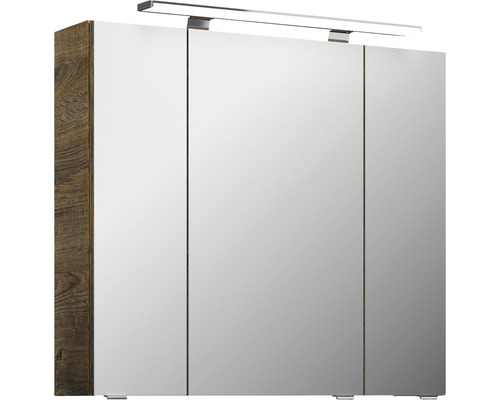 Spiegelschrank mit Beleuchtung und drei Türen