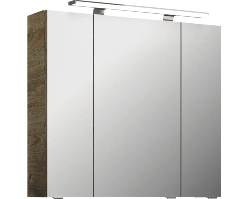 Spiegelschrank mit Beleuchtung und drei Türen