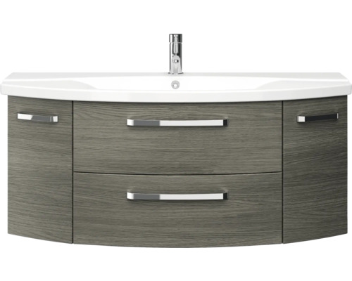 Waschtisch mit Unterschrank in Holzoptik und zwei Schubladen