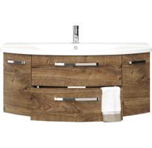 Waschtischunterschrank mit Waschbecken, Armatur und Handtuch