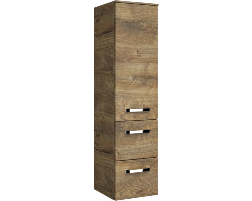 Hochschrank mit drei Schubladen und Holzdekor