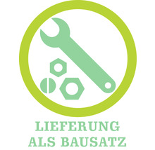 Symbol Lieferung als Bausatz: Schraubenschlüssel und Muttern