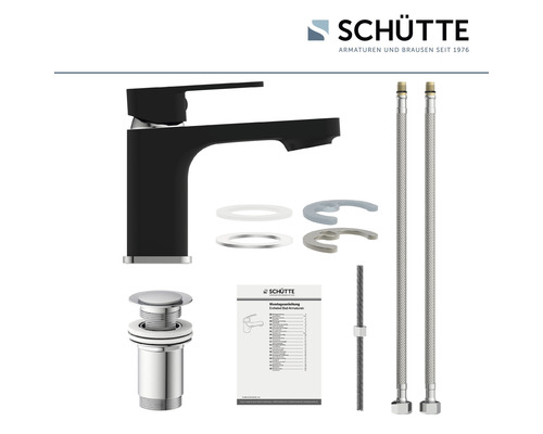 Schuette Armatur mit Ablaufgarnitur und Montagezubehör