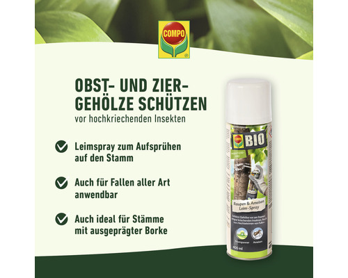 Compo Logo. Insektenspray zum Schutz von Obst- und Ziergehölzen vor kriechenden Insekten