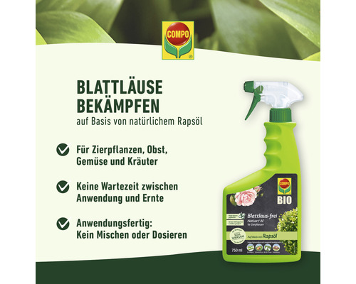 Compo Blattlaus-frei Nativert AF auf Rapsöl-Basis im 750-ml-Sprühbehälter