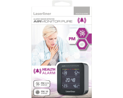 Laserliner AirMonitor Pure Allergie-Detektor für Innenräume zur Messung der Feinstaubbelastung