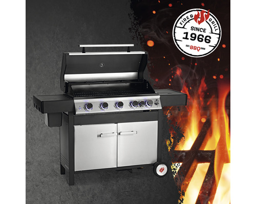 Gasgrill mit vier Brennern, Ablagefläche und Stauraum