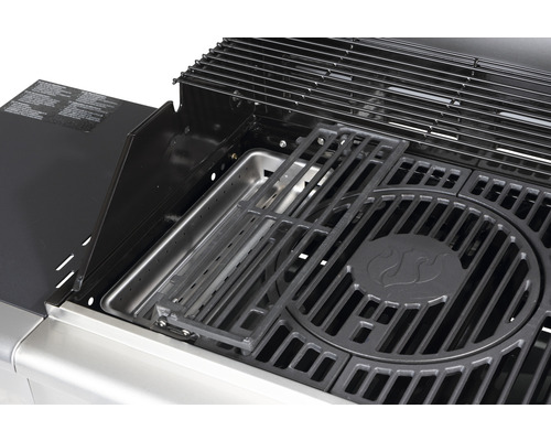 Grill mit Grillrost und Warmhalterost