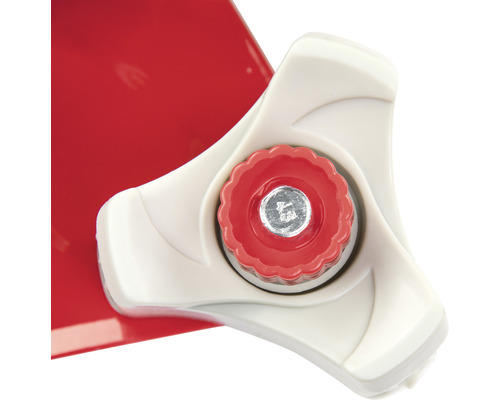 Detailansicht einer Schraube mit Flügelmutter