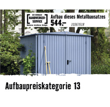 Gartenhaus biohort AvantGarde Einzeltür Gr. A5 inkl. Regal und Werkzeughalter 254 x 174 cm silber-metallic-thumb-1