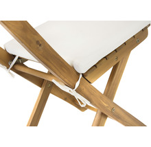 Gartenmöbelset GARDEN PLACE Lisa 2 -Sitzer 3 tlg. braun aus Holz, klappbar, inkl. Sitzkissen