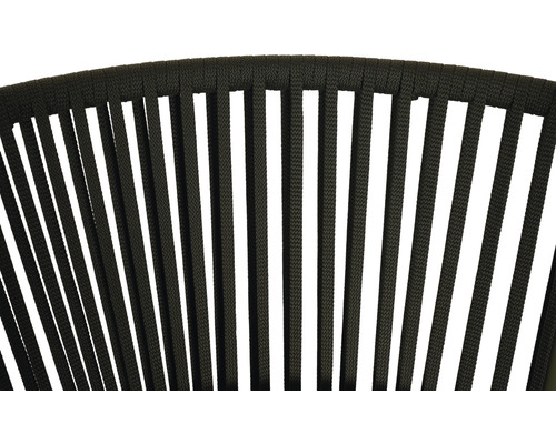 Detailansicht der geflochtenen Rückenlehne eines Stuhls