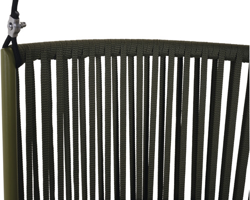 Detailaufnahme eines Hängesessels mit Kordelbespannung