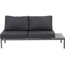 Gartenmöbelset GARDEN PLACE Stella 4-Sitzer 4 tlg. schwarz grau aus robustem Aluminium, stapelbar, inkl. Auflagen