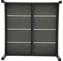 Gartenmöbelset GARDEN PLACE Stella 4-Sitzer 4 tlg. schwarz grau aus robustem Aluminium, stapelbar, inkl. Auflagen