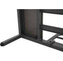 Gartenmöbelset GARDEN PLACE Stella 4-Sitzer 4 tlg. schwarz grau aus robustem Aluminium, stapelbar, inkl. Auflagen