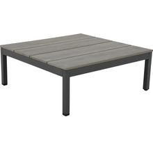 Gartenmöbelset GARDEN PLACE Stella 4-Sitzer 4 tlg. schwarz grau aus robustem Aluminium, stapelbar, inkl. Auflagen